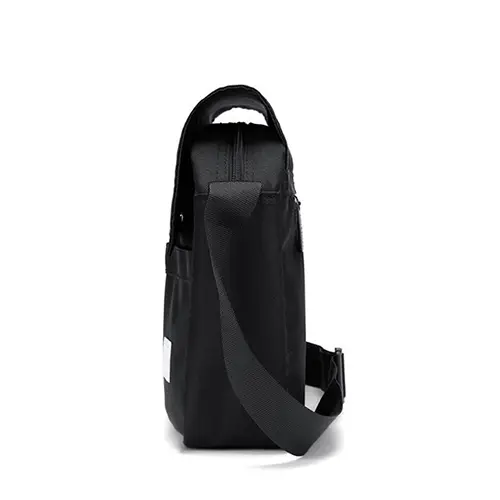  Professional Black Messenger Bag with Adjustable Strap and Multi-Compartment Design